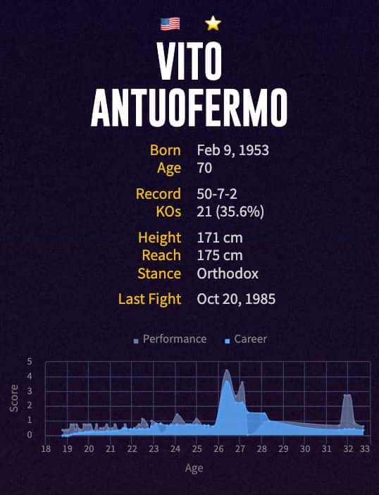 Vito Antuofermo's boxing career